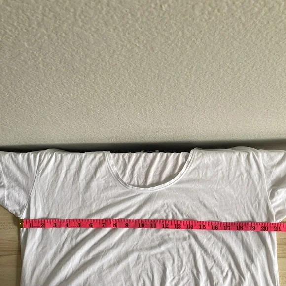 AYR All U Tee Scoop Neck Short Sleeve Basic Solid White Size Large - Picture 9 of 11